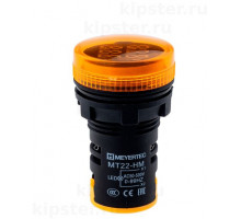 MT22-HM5 Meyertec Индикатор напряжения 22мм и частоты, желтый