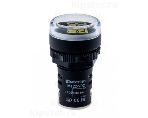MT22-VDC1 Meyertec Индикатор напряжения 22мм, 5-60V DC, белый MT22-VDC1 Meyertec Индикатор напряжения 22мм, 5-60V DC, белый