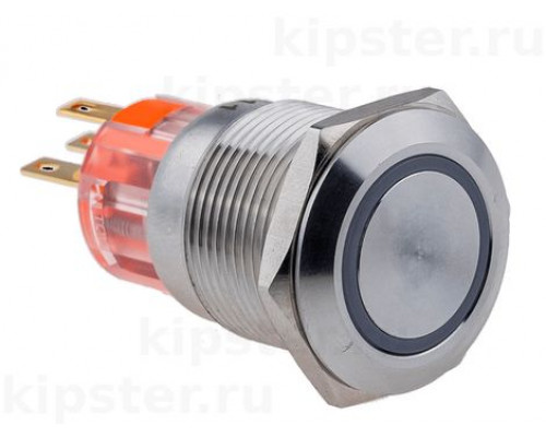 MT67-F220R11 Meyertec Кнопка 19мм с кольцевой подсветкой красная, с фиксацией, 220В AC, IP67