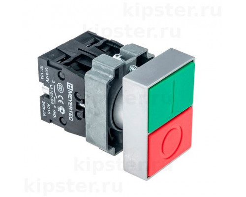MTB2-BLZ1584 Meyertec Кнопка 22мм двойная 1NO+1NC, выступающий толкатель MTB2-BLZ1584 Meyertec Кнопка 22мм двойная 1NO+1NC, выступающий толкатель