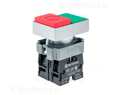 MTB2-BLZ1584 Meyertec Кнопка 22мм двойная 1NO+1NC, выступающий толкатель MTB2-BLZ1584 Meyertec Кнопка 22мм двойная 1NO+1NC, выступающий толкатель