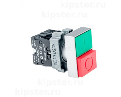 MTB2-BLZ1584 Meyertec Кнопка 22мм двойная 1NO+1NC, выступающий толкатель MTB2-BLZ1584 Meyertec Кнопка 22мм двойная 1NO+1NC, выступающий толкатель