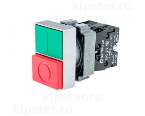 MTB2-BLZ1584 Meyertec Кнопка 22мм двойная 1NO+1NC, выступающий толкатель MTB2-BLZ1584 Meyertec Кнопка 22мм двойная 1NO+1NC, выступающий толкатель