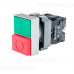 MTB2-BLZ1584 Meyertec Кнопка 22мм двойная 1NO+1NC, выступающий толкатель
