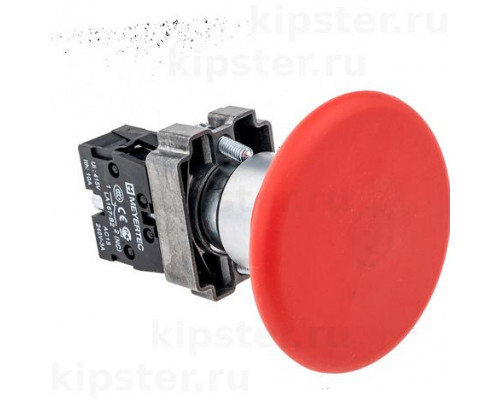 MTB2-BRZ124 Meyertec Кнопка 22мм грибовидная, без фиксации 1NC красный 60 мм