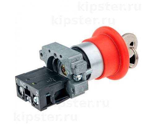 MTB2-BSZ1214 Meyertec Кнопка 22мм грибовидная, возврат поворотом, 1NC красный 40 мм