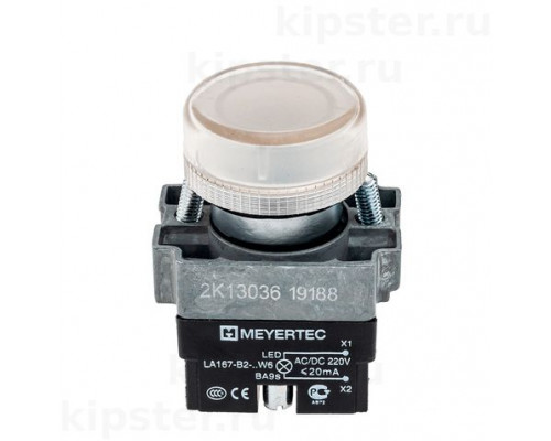 MTB2-BV631 Meyertec Сигнальная лампа 22мм белый, 220V AC/DC MTB2-BV631 Meyertec Сигнальная лампа 22мм белый, 220V AC/DC