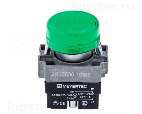 MTB2-BV633 Meyertec Сигнальная лампа 22мм зеленый, 220V AC/DC