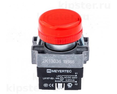 MTB2-BV634 Meyertec Сигнальная лампа 22мм красный, 220V AC/DC