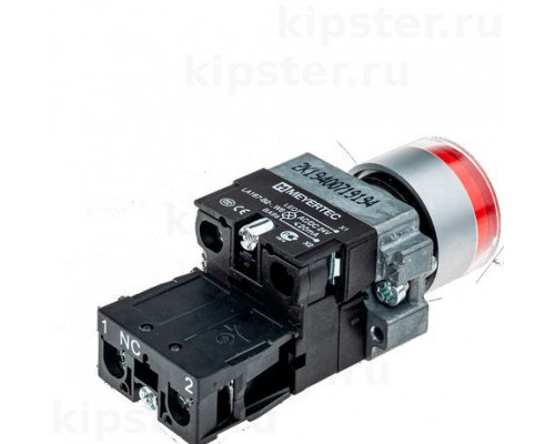 MTB2-BW3463 Meyertec Кнопка 22мм с подсветкой красная 220V 1NC