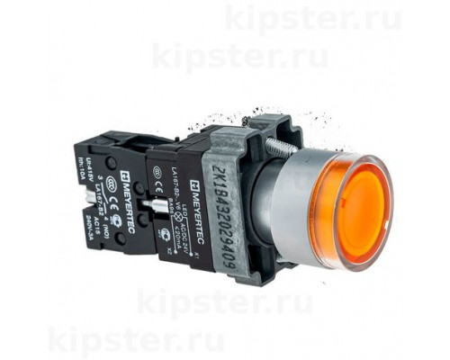 MTB2-BW3561 Meyertec Кнопка 22мм с подсветкой желтая 24V 1NO